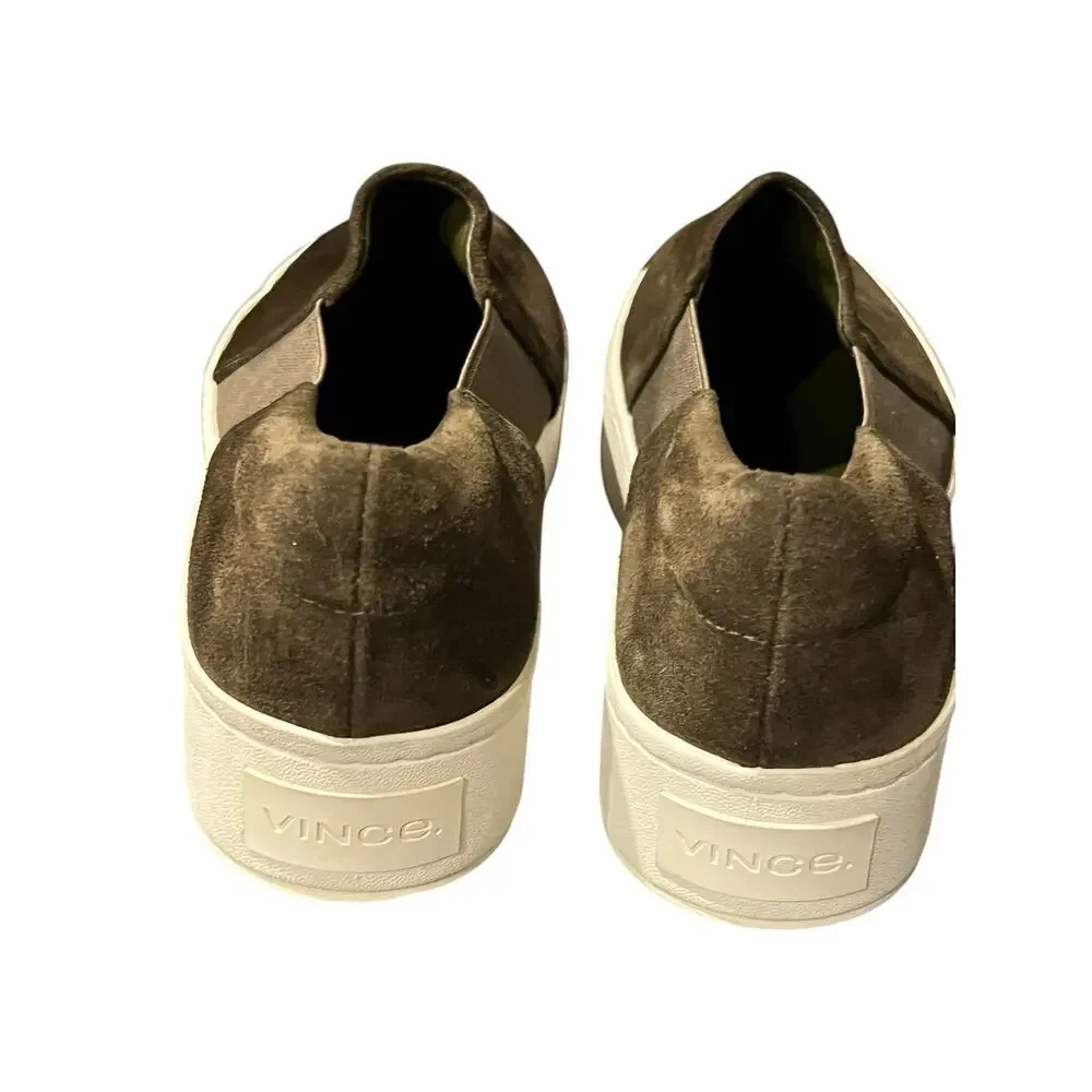 Vince Warren Suede Platform Slip-On Sneakers Womens Shoe Size 7